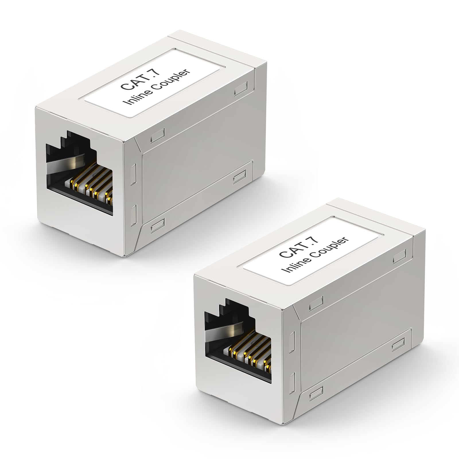 VCELINK CAT7 Connettori RJ45 10 Gigabiti, Connettore Prolunga Cavo Lan, Accoppiatore RJ45 Femmina Femmina per Cavo LAN Ethernet, Cat6A, Cat6, Cat5, 2 Pezzi