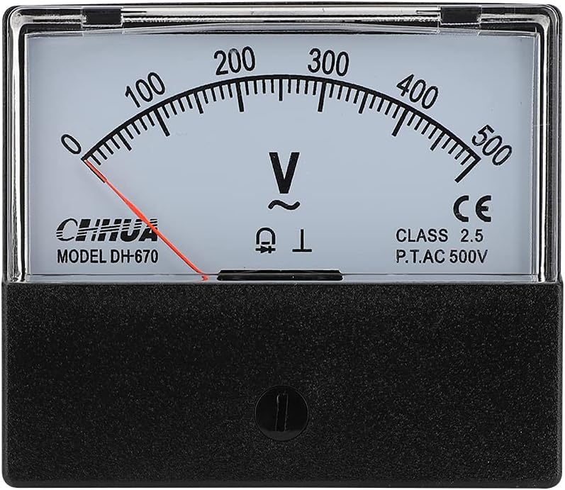 Analog Voltmeter DH-670 AC0-500V Panel Volt Meter Gauge Voltage Tester for Circuit Testing Mechanical Equipment