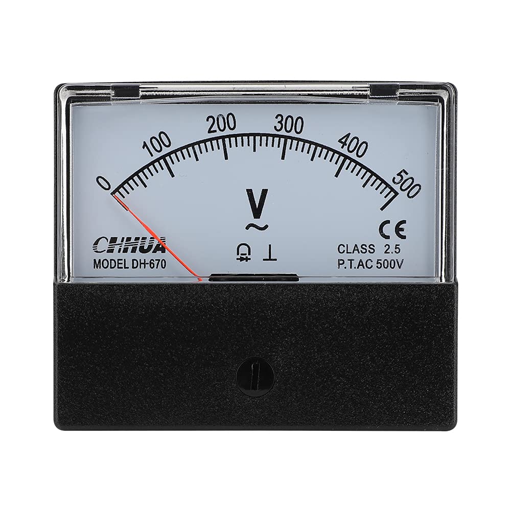 Analog Voltmeter DH-670 AC0-500V Panel Volt Meter Gauge Voltage Tester for Circuit Testing Mechanical Equipment
