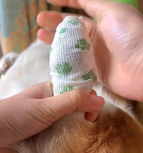 Miniatura 4 de chouqin Zapatos de vendaje para perros, zapatos de vendaje para perros, 510 rollos para pequeños, medianos y grandes, protector de patas para