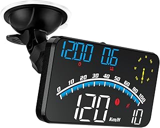 GPS Digital Speedometer Car Head Up Display HUD Odometer Overspeed Alarm Universal with Speed MPH, Compass Direction, Clock, Altitude, Fatigue Driving Reminder