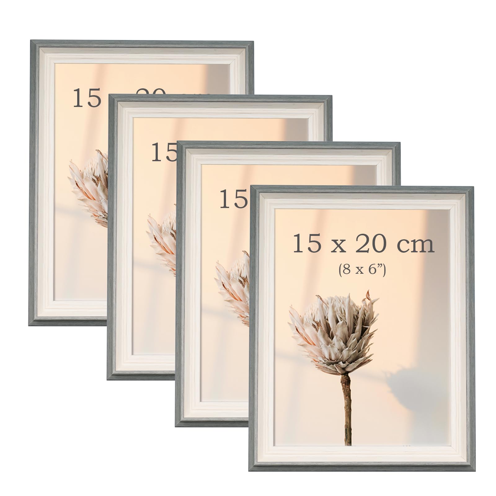 YoHyien 4 Pcs 8x6 Photo Frames, Desktop Free Standing Picture Frames 6x8
