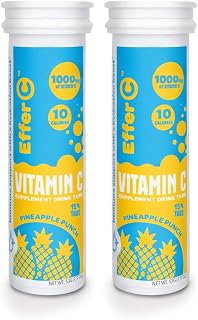 1,000mg Vitamin C + Electrolytes, Pharma-Grade, Made in USA, Fast-Absorbing, 15 Tablets (Pineapple Punch) (2, 2-Pack)
