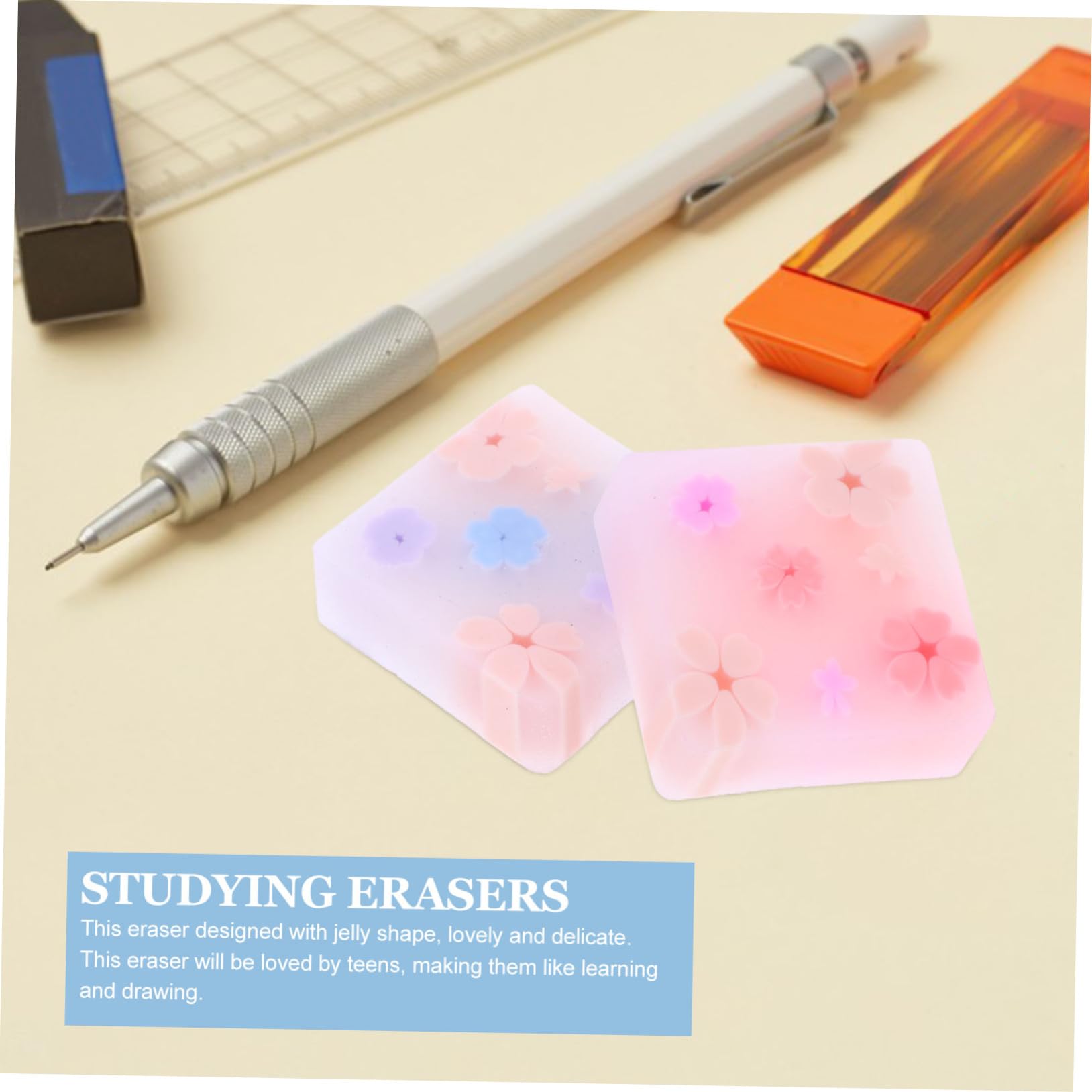 ARTIBETTER 3 Set Gelia Eraser Gomme Da Cancellare Scuola Carino Matita Premi in Aula Cancella Cartone Animato Studiare Gomme Gomma Elettrica Professionale Kawaii Eraser 32 Pezzi*3