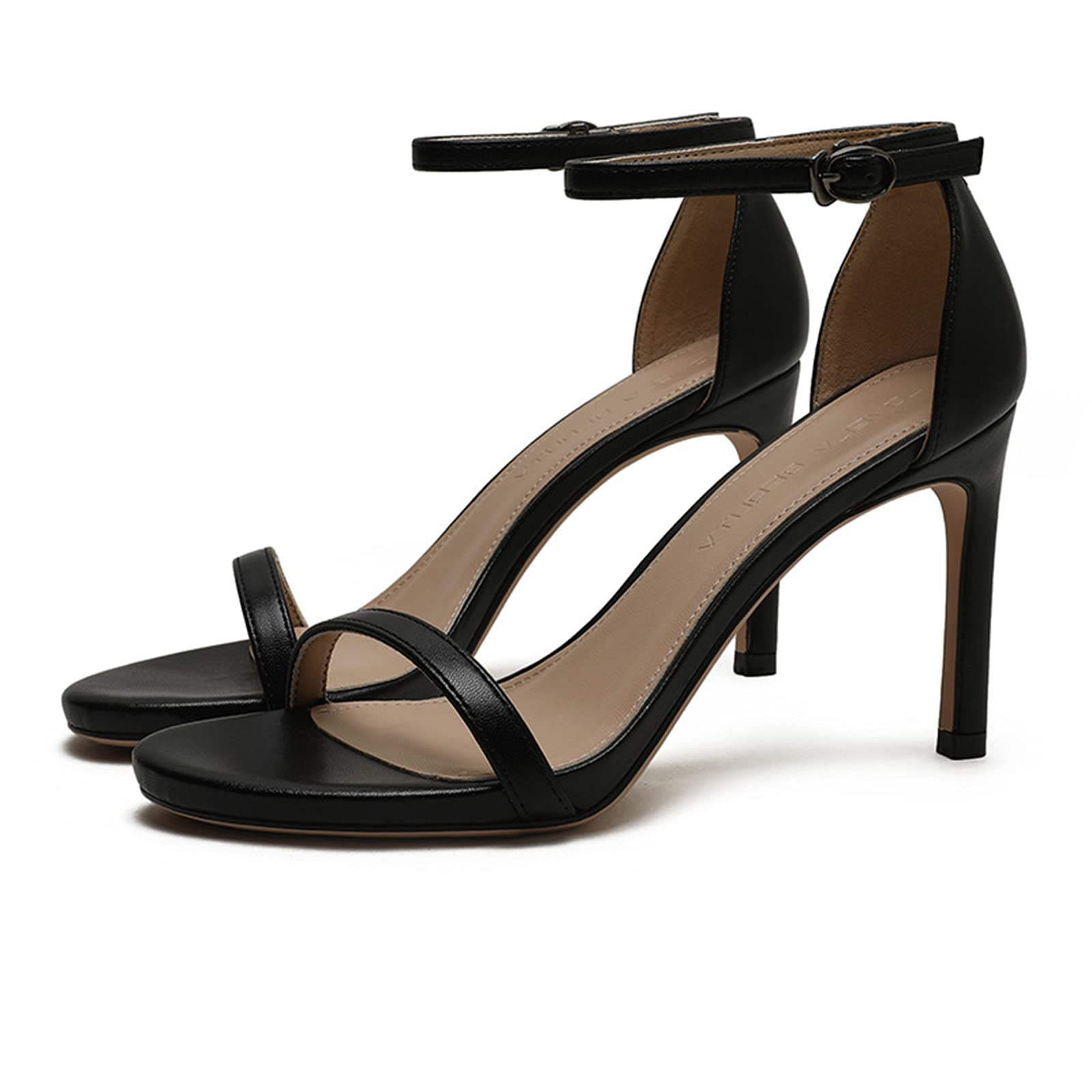 High Heels One Word Buckle Sandals 