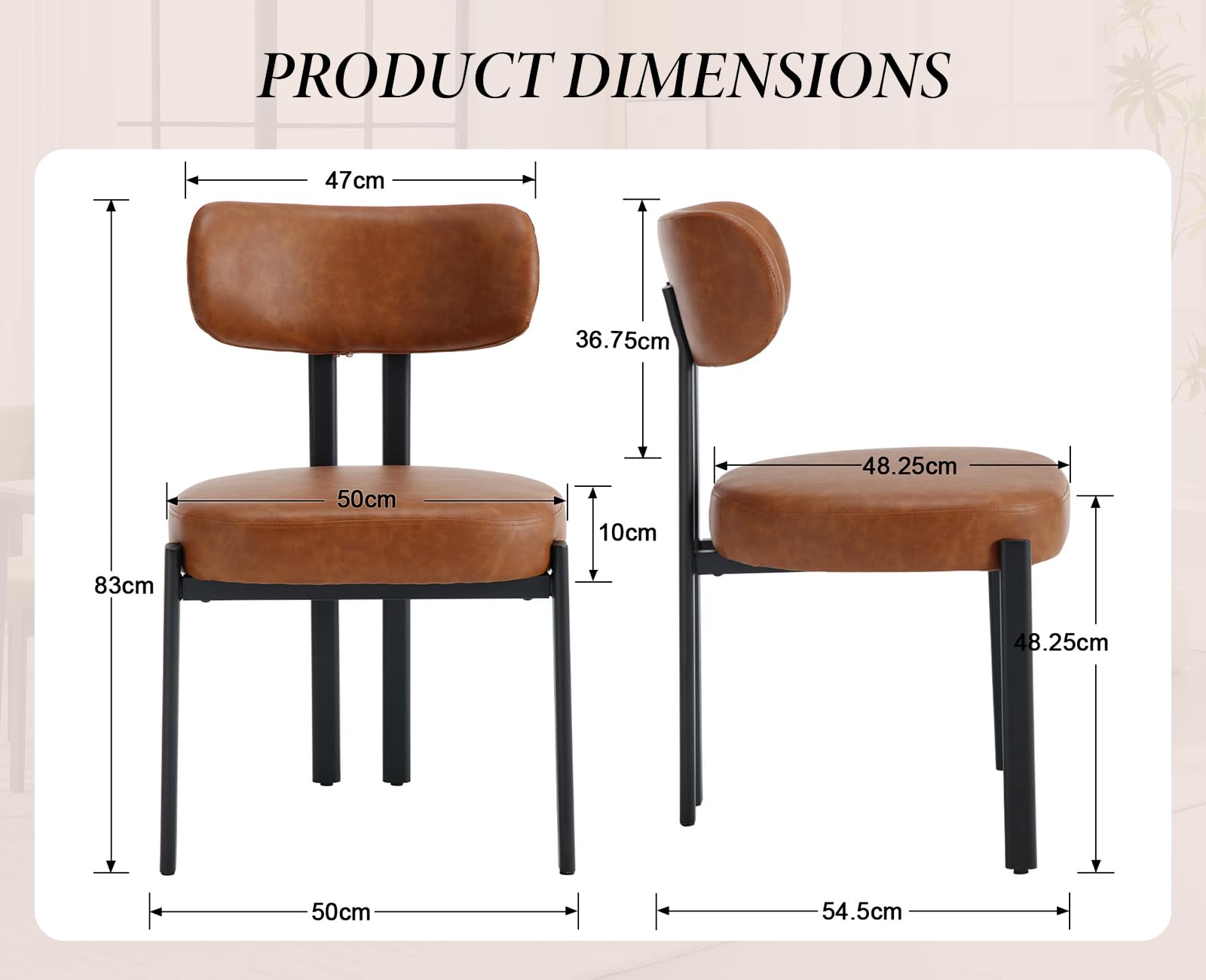 Sedia cucina in similpelle con gambe in metallo. Sedie ufficio