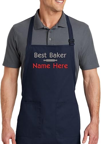 Miniatura 7 de Personalized embroidered Cooking Baker Apron with Custom Name a Great Gift Adult Premium Quality
