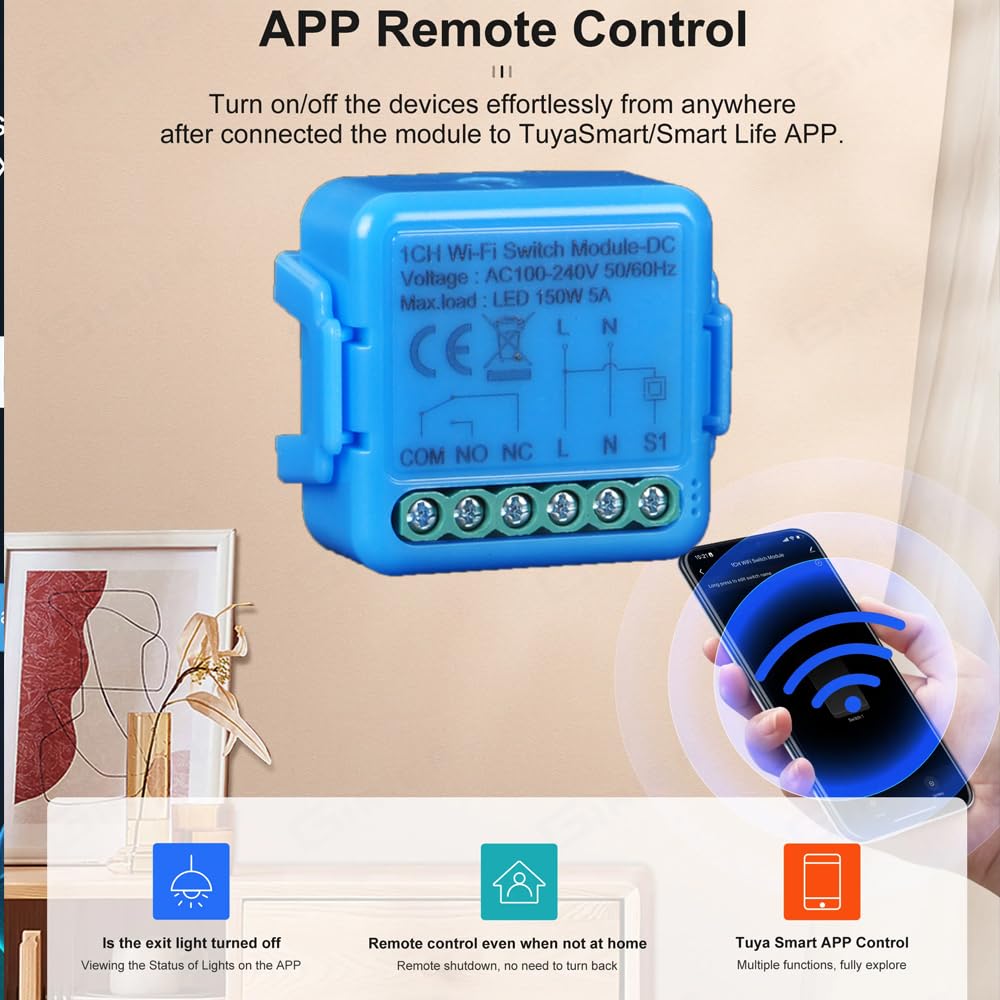 Yueyang Tuya Smart WiFi Switch, 220 V, 4 Stück