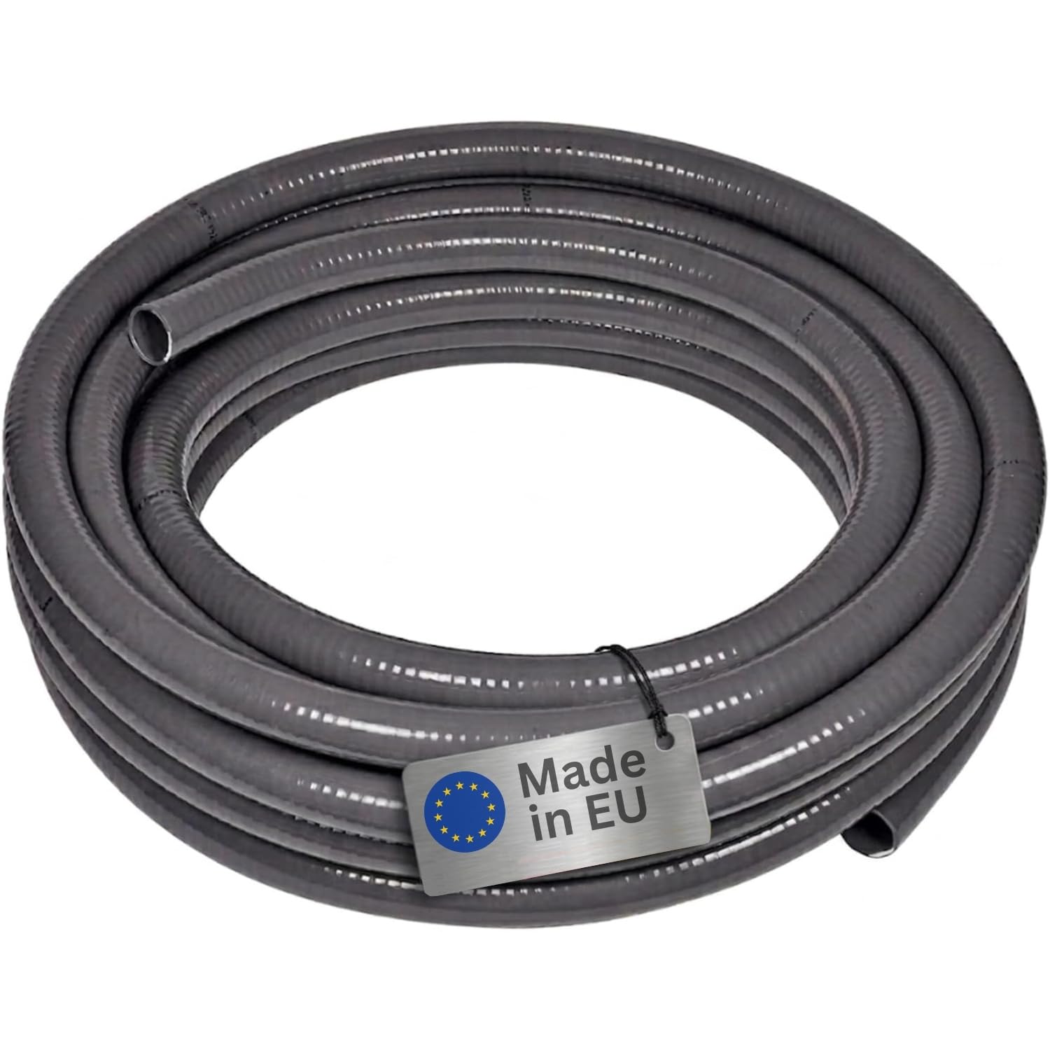 POOL Total Tubo flessibile di pressione in PVC per piscine, diametro 50 mm, colore grigio, robusto tubo adesivo per la costruzione di piscine e laghetti, parete interna liscia fino a 6 bar, resistente