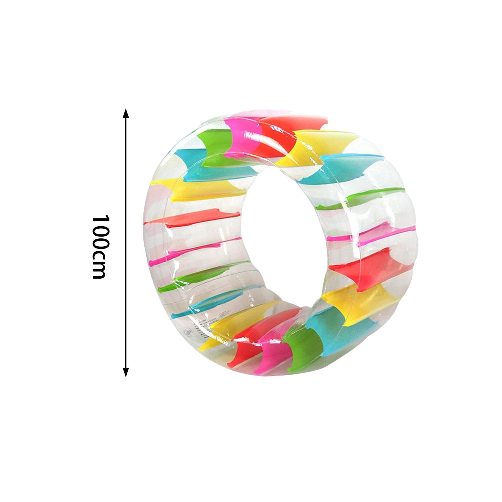Rouleau Gonflable Bouée Piscine Roue Aquatique Tube de Flottaison Idéal pour Coordination en PVC Souple pour Activités de Famille Fête en Plein Air Ja, 100cmx60cm