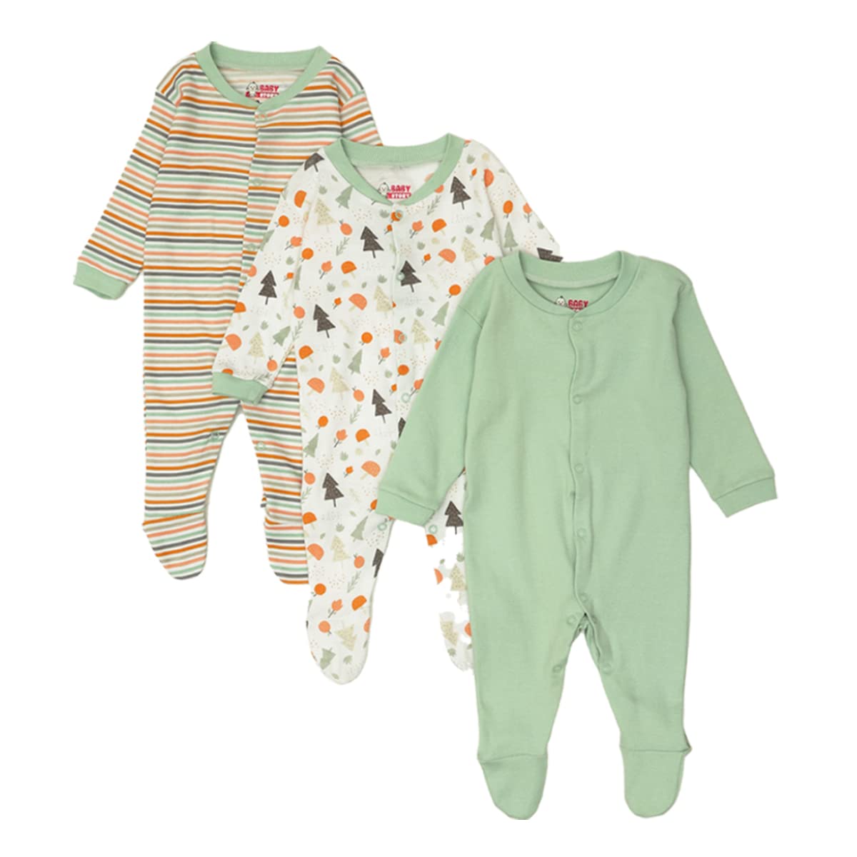 Baby Story 100% Cotton Rompers/Sleepsuits/Jumpsuit/Night Suits for Baby Boys & Girls, Infants, New Borns