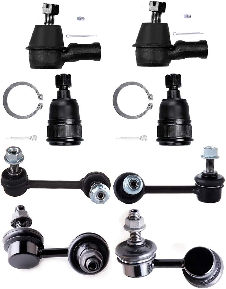 LSAILON 8pcs Outer Tie Rod Ends Front And Rear Sway Bar Links Lower Ball Joints Fit For 2003-2011 For Honda Element