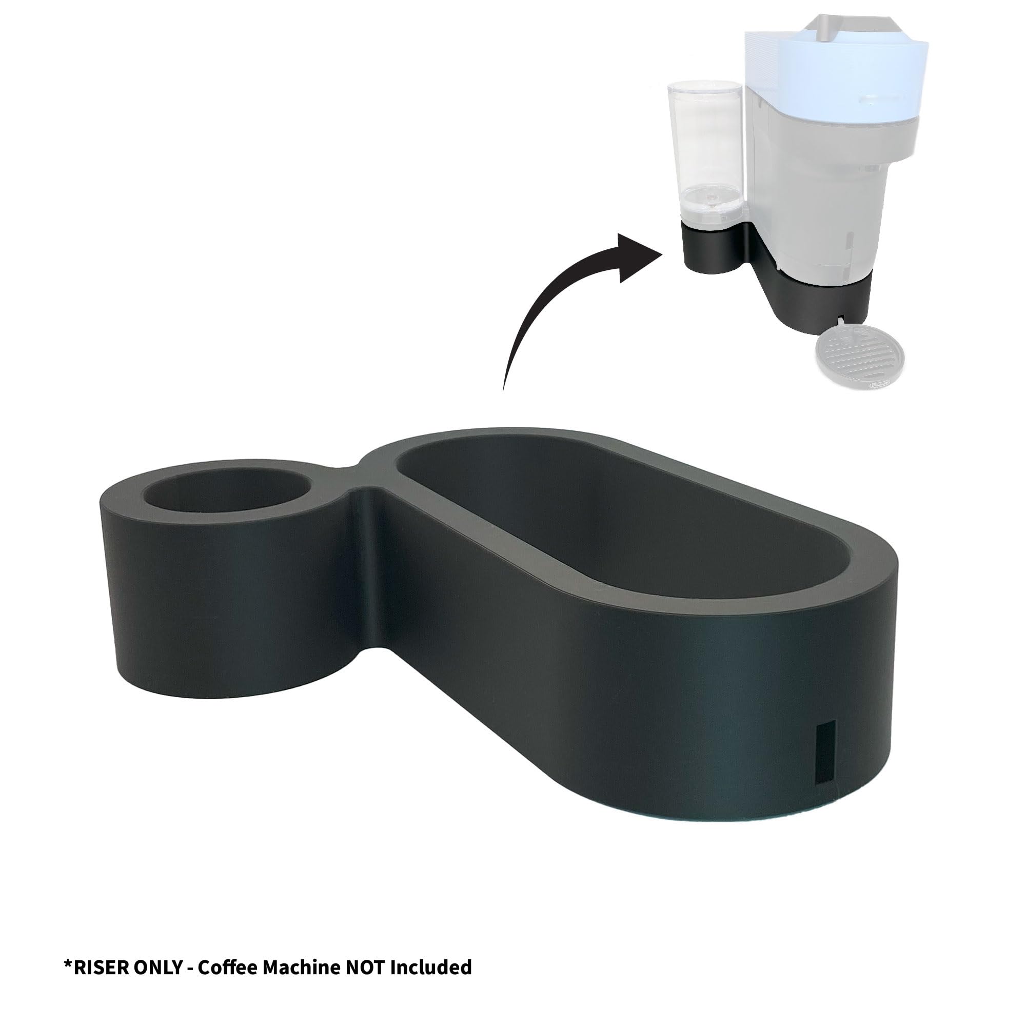 BnksChnl Riser Stand Compatible With Nespresso Vertuo Pop+ - Raises Espresso Machine for Larger Cups - Made in the USA