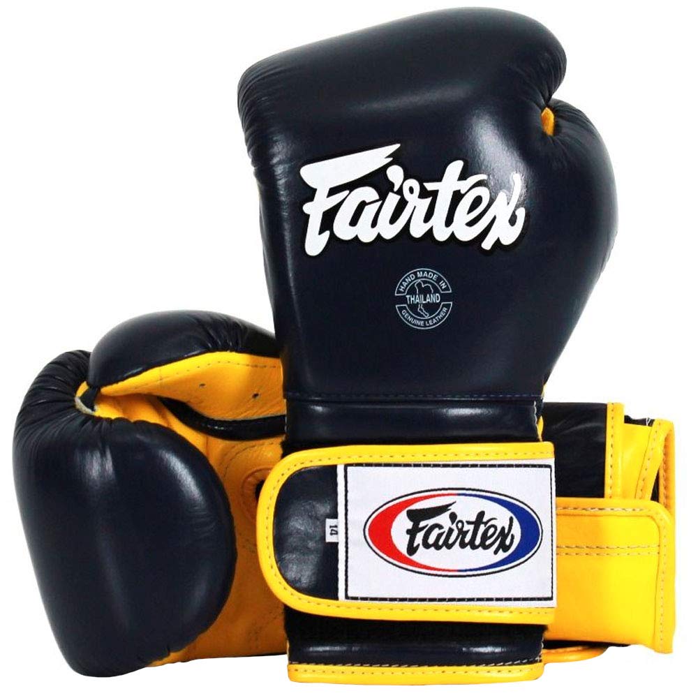 Fairtex Muay Thai Boxhandschuhe BGL7 zum Schnüren & BGV9 mit Klettverschlussstreifen – mexikanischer Stil Minor Change Größe: 340 g/400 g/450 g Farbe: Schwarz Weiß Rot Orange Gelb Pink Blau Trainings-Handschuhe für Kickboxen MMA K1