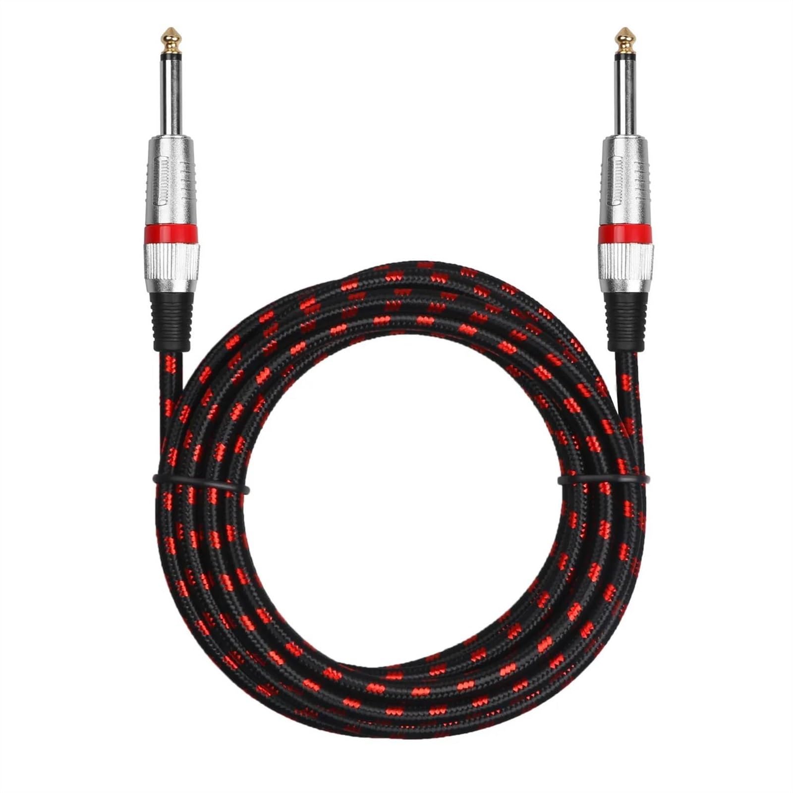 Kabel Audio Do Gitary Kabel gitarowy 6,35 1/4 "Mono Jack 6,5 mm do 6,5 mm kabel audio do głośnika wzmacniacza basowego (Color : 2, Size : 5m)