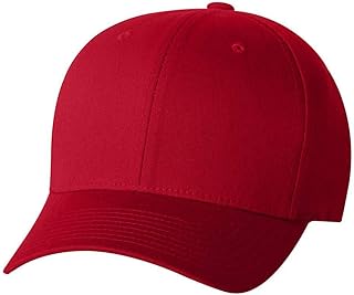 Flexfit Premium Original Blank V Cotton Twill Fitted Hat Cap Flex Fit 5001 Large/XLarge - Red