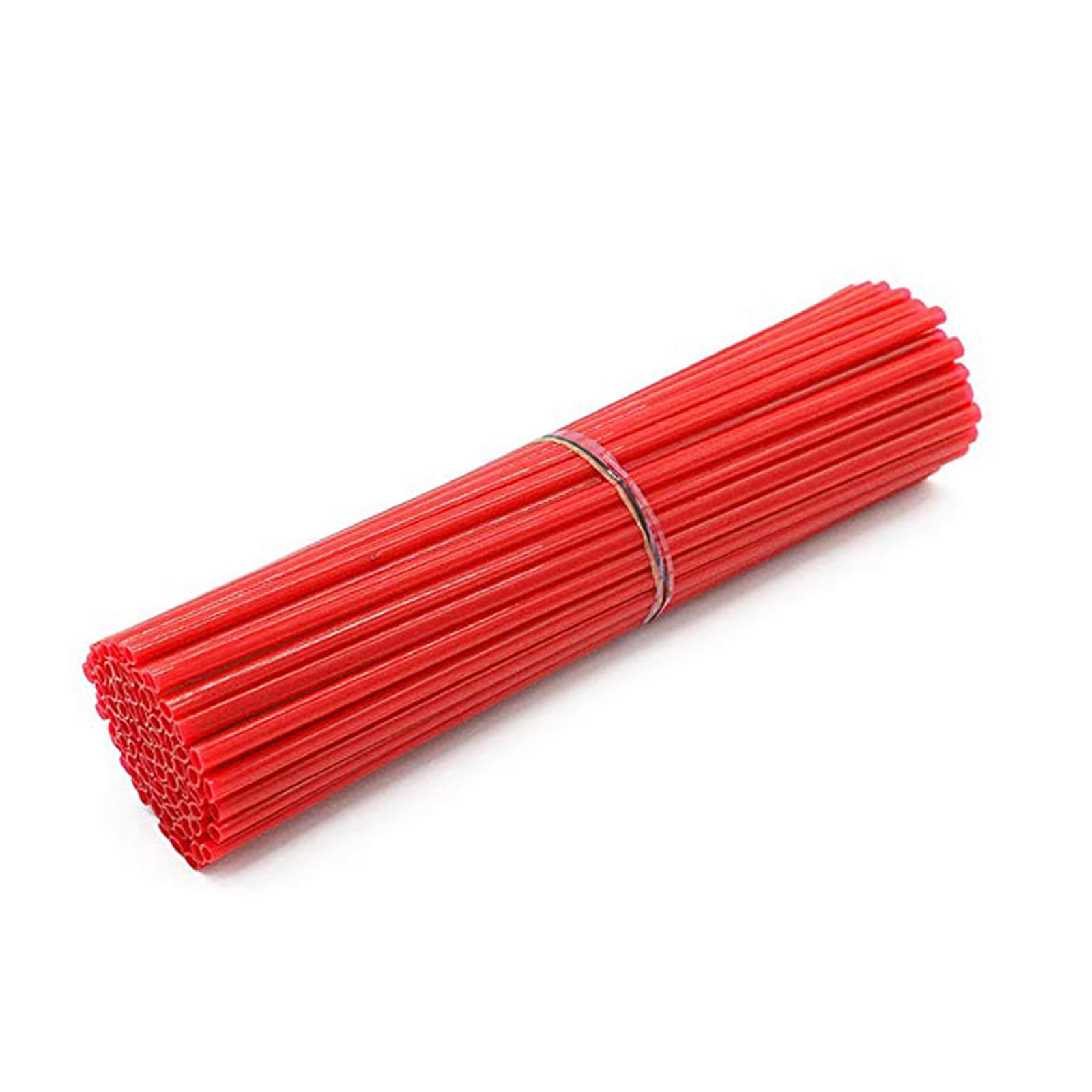 72 PCS Universal Spoke Skins Motorcycle Dirt Bikes Colorful Protective Trim Wrap Cover Wheel Guard for Yamaha Kawasaki Suzuki(Red)