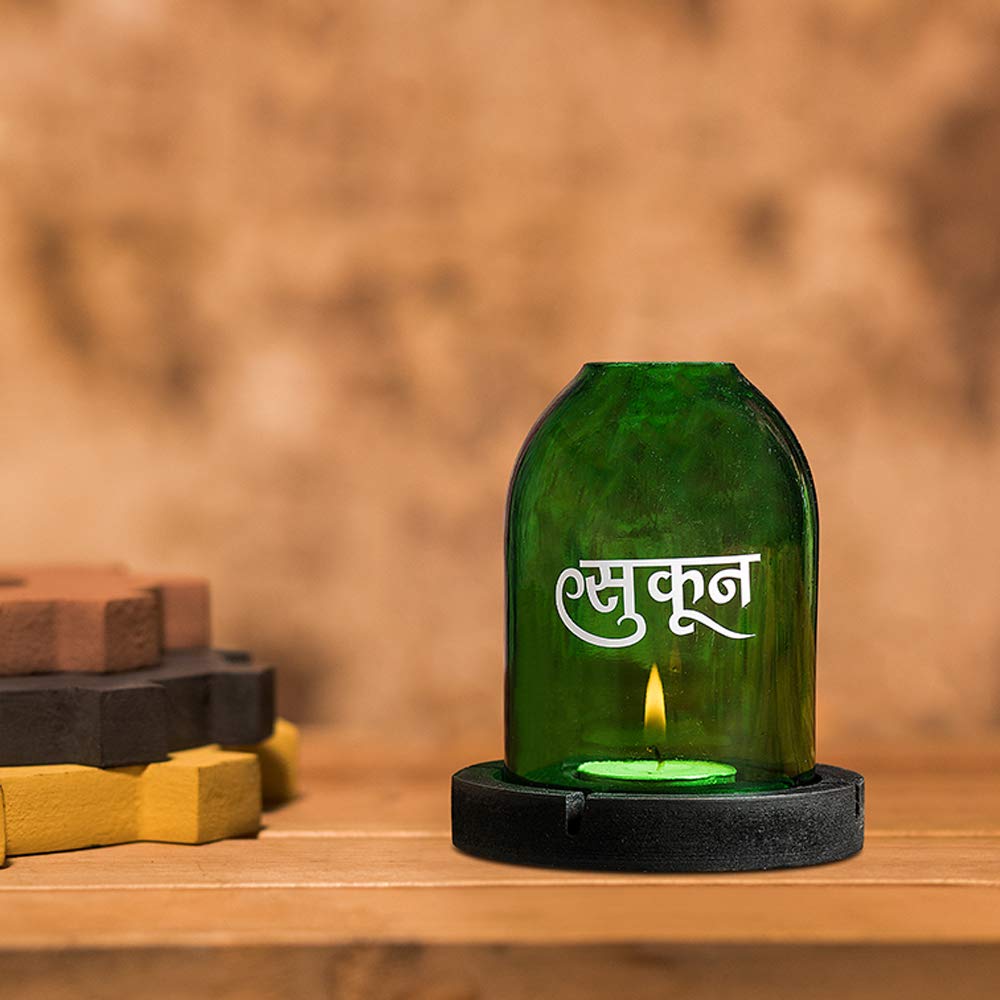 Kavi Sukoon Tealight Holder, Tealight Holder, Recycled tealight Holder, Festive Lights, tealight Stand, DIY Stand, Candle Holder, Candle Stand, Diwali Gifts, Housewarming Gifts, Home Decor