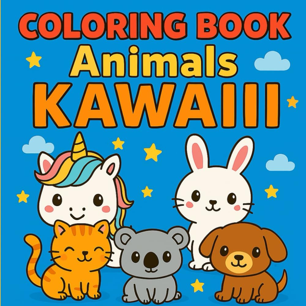 Coloring Book Animals Kawaiii: 20 Cute Kawaii Animal Pages for Toddlers and Preschoolers – Fun, Easy, and Creative!