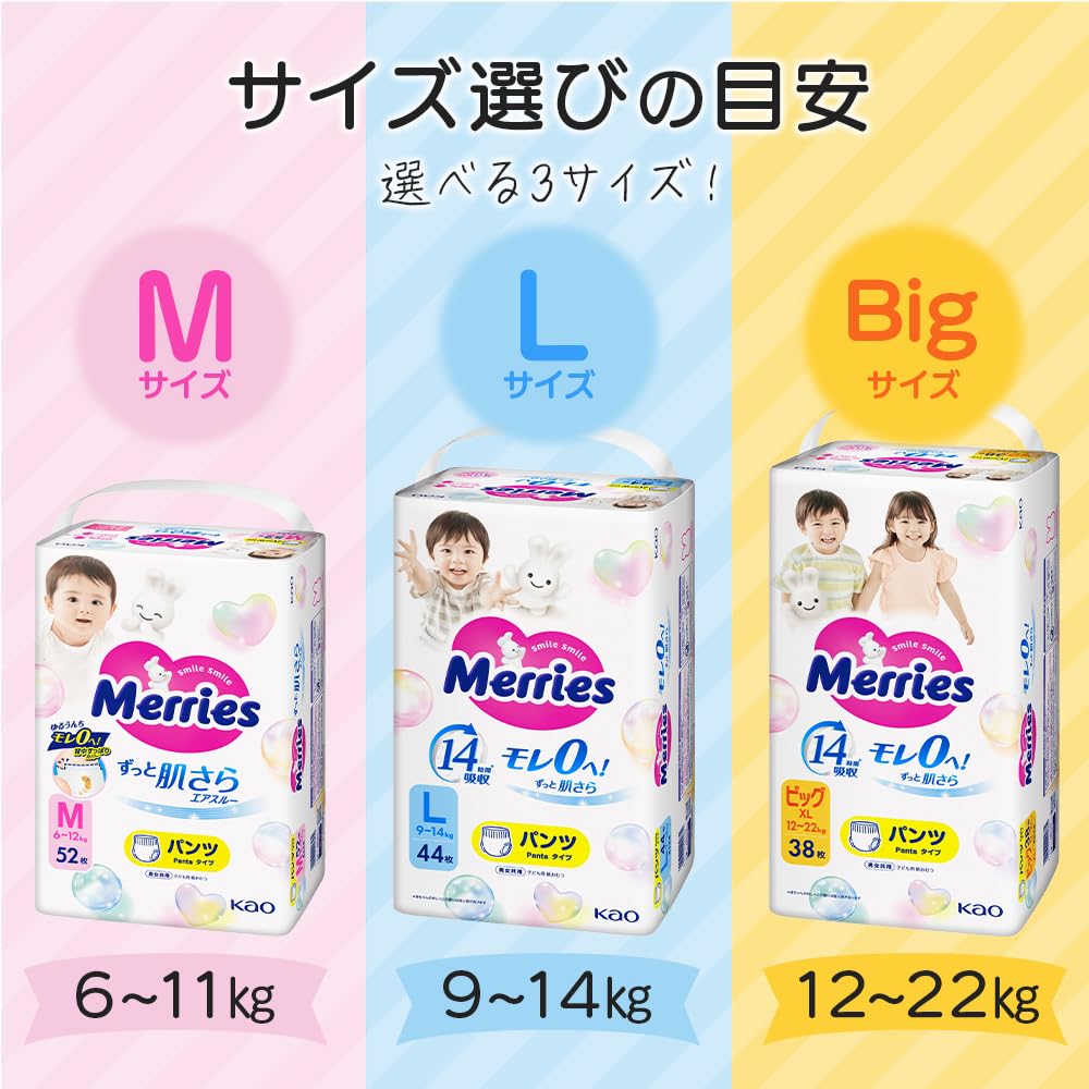 Amazon.co.jp: メリーズ おむつ パンツタイプ Lサイズ 44枚×2袋（計88
