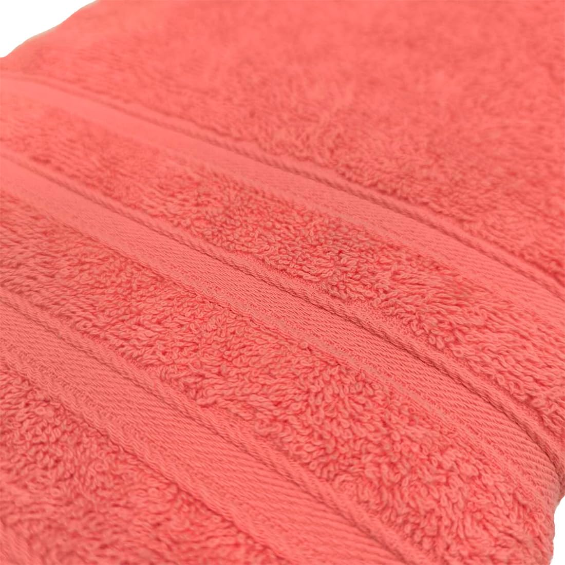 6 Unidades Toallas de Baño 100% Algodón (2u 30x50cm + 2u 50x100cm + 2u 100x150cm), Suaves y Ligeras, Toalla para Tocador, Ducha, Gimnasio, Pequeña, Mediana y Grande, (6, Salmon)