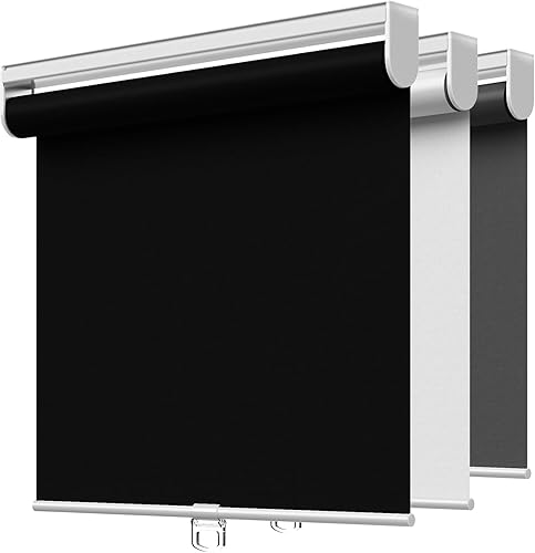 Miniatura 33 de Persianas Enrollables Inalámbricas Opacas para Ventanas que Oscurecen la Habitación con Sistema de Resorte, Protección UV, Persianas de Ventana y