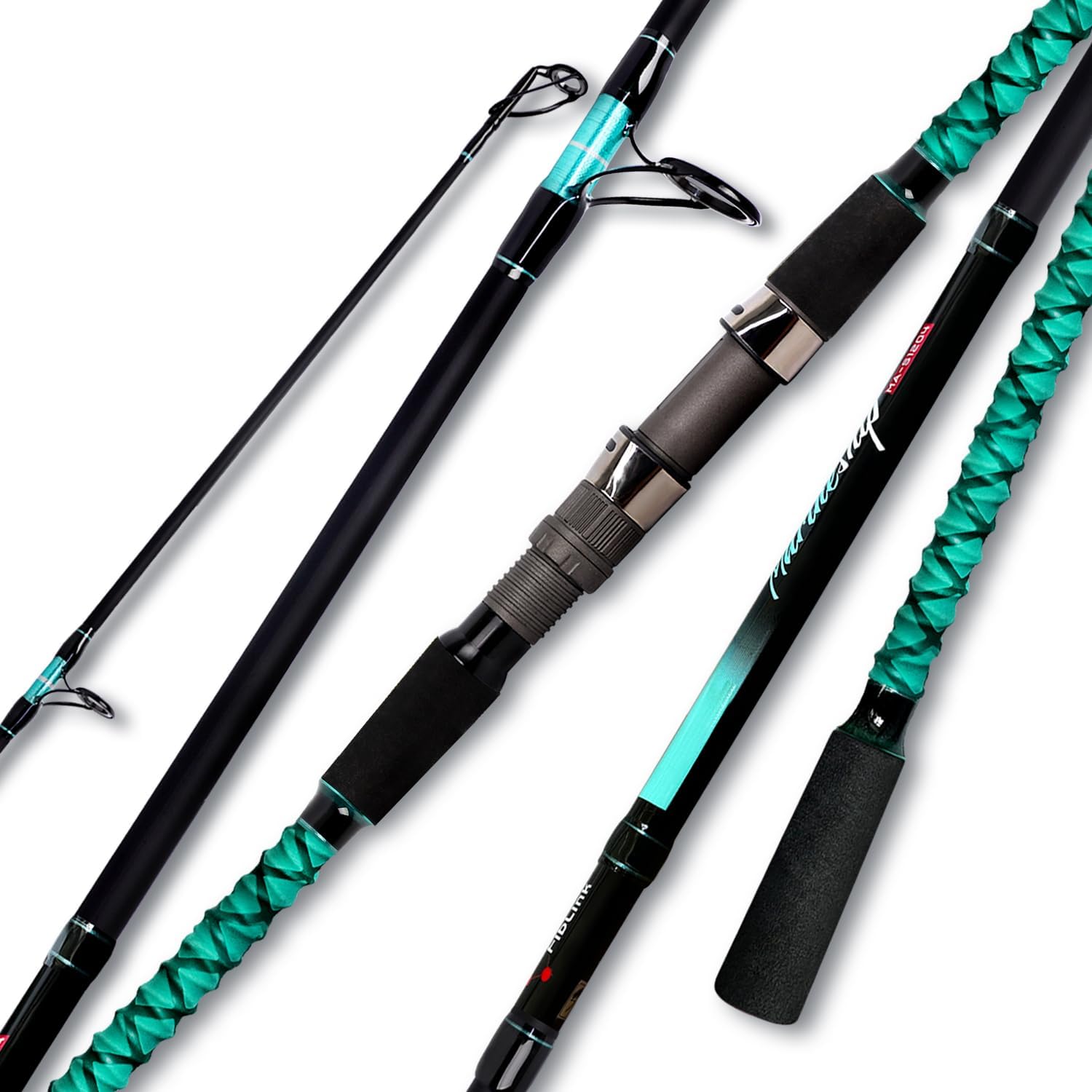 Fiblink Surf Fishing Rod Portable Travel Surf Spinning Rod 2 Piece/3 Piece/4 Piece Carbon Fiber Saltwater Fishing Rod 9'/10'/12'/13'/15'