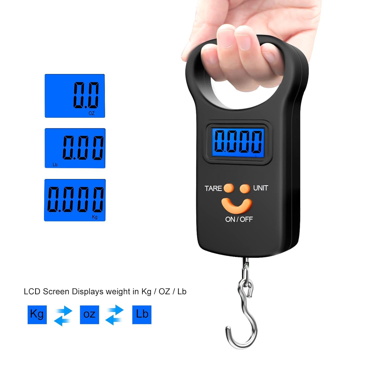 SKEAP Digital Fish Scale, 110 Pound Capacity, Backlit LCD, photo 4 of 9
