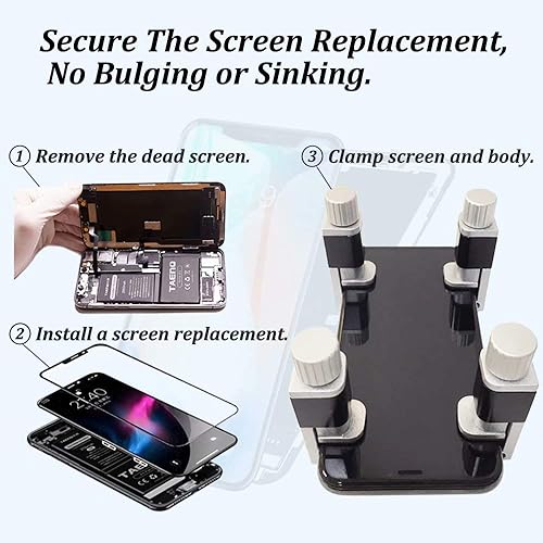 Miniatura 2 de Abrazadera de reparación de teléfono, 4 piezas para reparación de pantalla, sujeción ajustable, soporte de clip para iPhone, herramienta