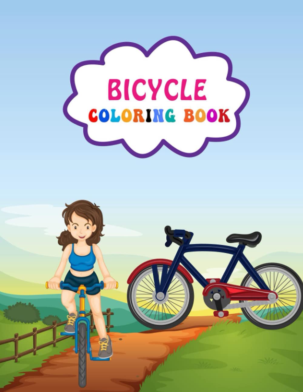 Bicycle Coloring Book Simple And Easy Bicycle Coloring Book For Kids ...