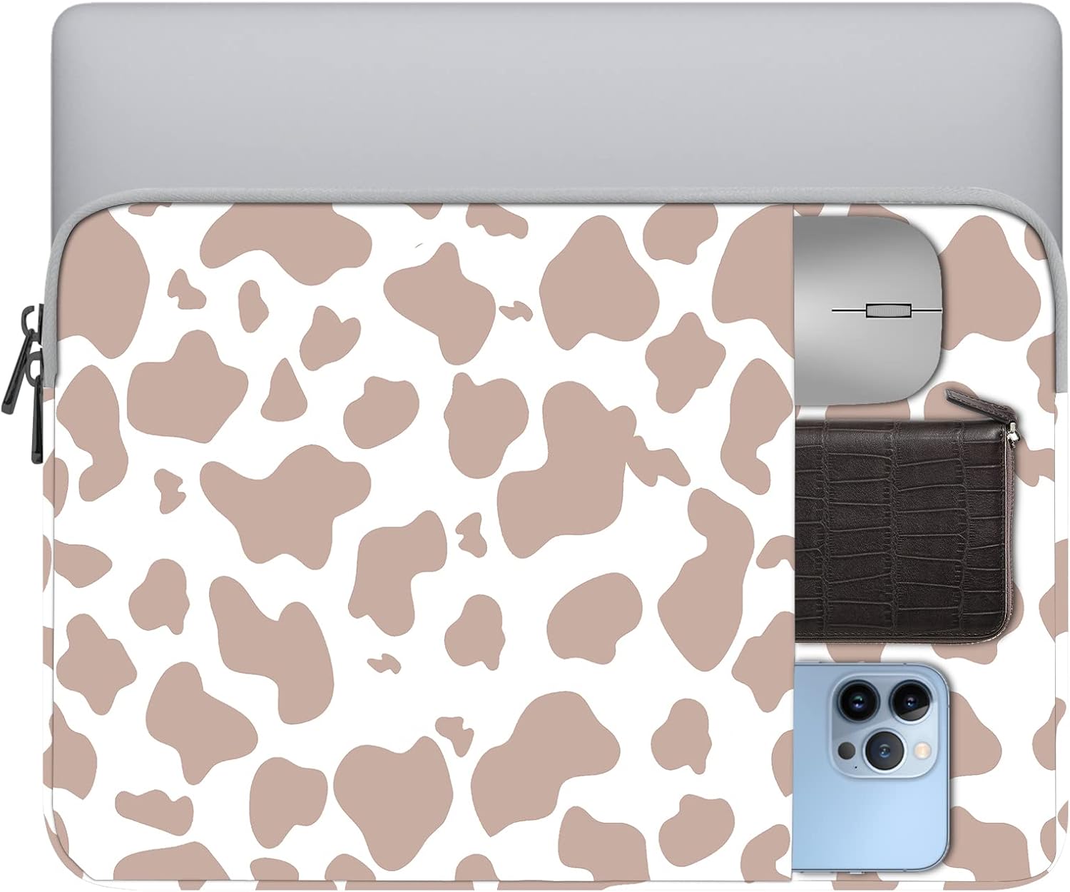 Laptop Sleeve Bag 15.6-16 inch,Compatible with MacBook Air 15 inch M2 2023 A2941/16 Pro M2 A2780 M1 A2485 /Pro Retina 15 A1990,Chromebook,HP,15.3-16 inch Notebook (Brown Cow)