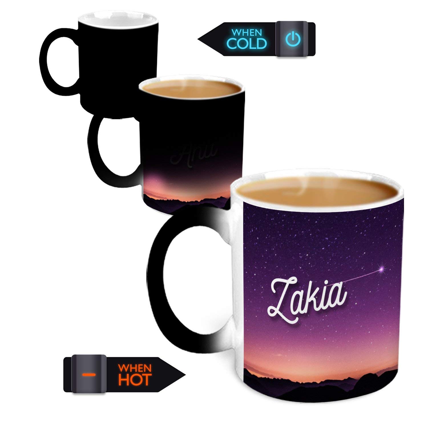 Hot Muggs® You're the Magic… Zakia Magic Mug Personalised Name Ceramic, 315ml, 1 Unit