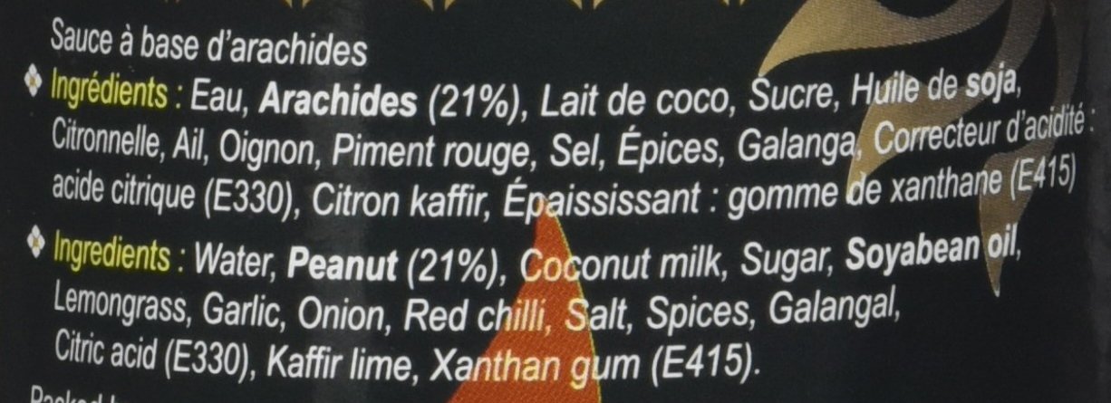 THAI HERITAGE Sauce Satay 230 g - Lot de 6