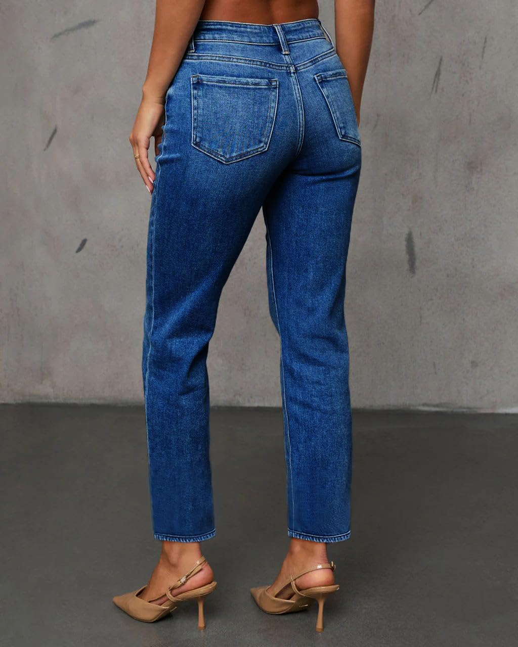 Women's High Waisted 2026 Straight Leg Jeans Stretch Denim Pants image 3