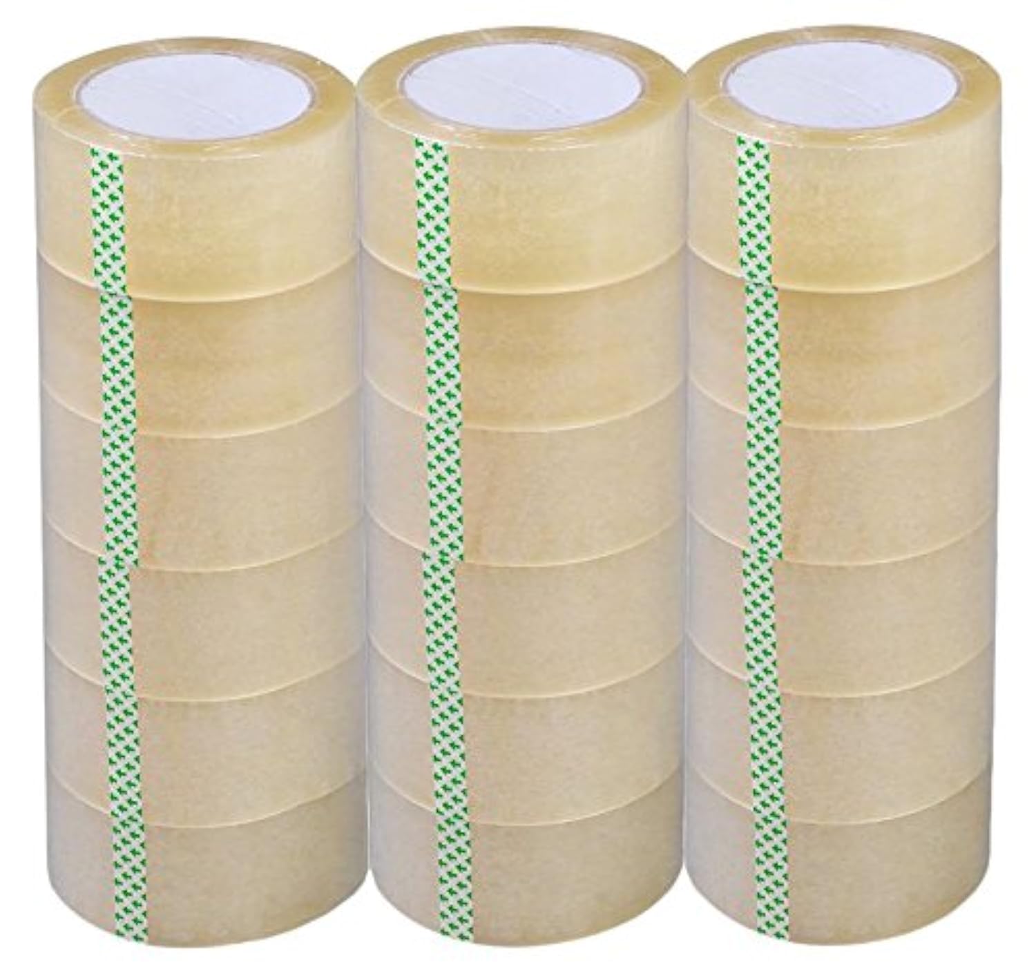 PARTYSAVING 18ROLLS 1.88" X 60 Yards Clear Packing Shipping Storage Box Sealing Packaging Tape APL1268, 18 Rolls