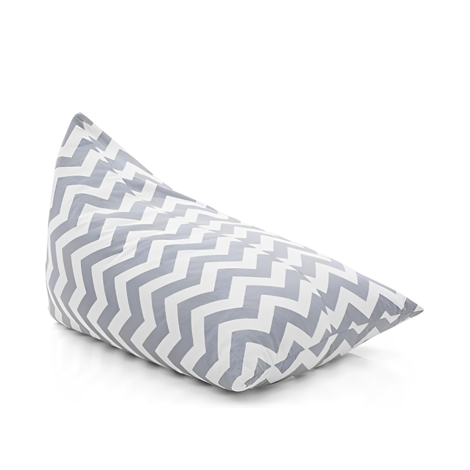 Style Homez Premio, Pyramid 100% Cotton Canvas Printed Bean Bag Cover, XXL Size Chevron Grey Color-image-15
