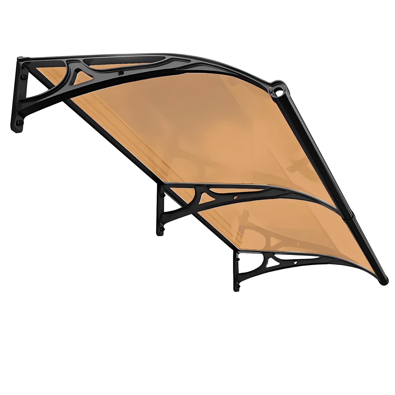 GJZQDKX Polycarbonate Window Door Awning Canopy - UV & Rain Protection for Porch Patio Deck Outdoor Awnings for Sun Shutter & Weather Resistance