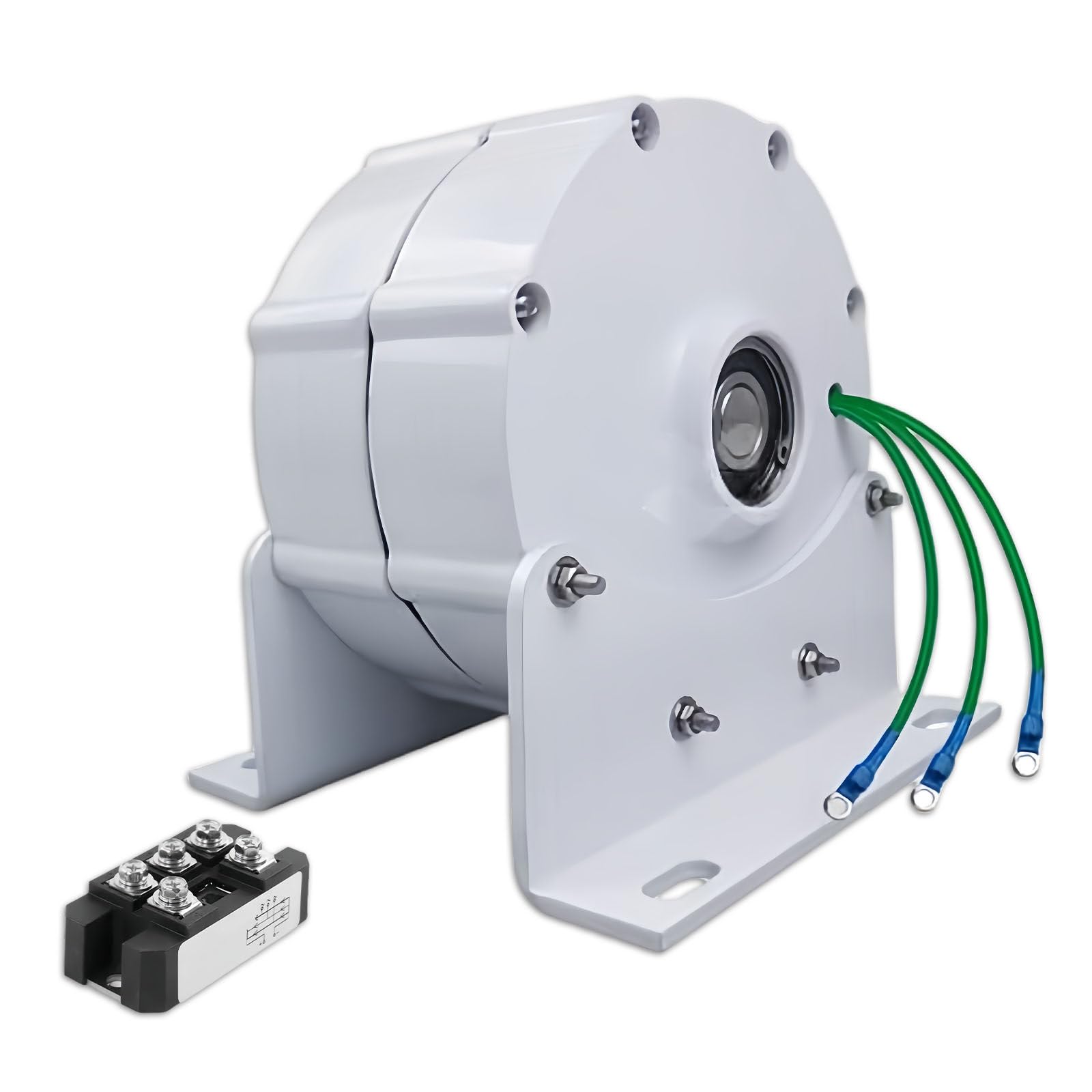 Generatore A Magnete Permanente da 12000 W Senza Ingranaggi, Alternatore A Bassa velocità da 12V, 24V, 48V, Generatore Eolico Domestico, Alternatore Trifase con Base per Turbina Eolica,220V