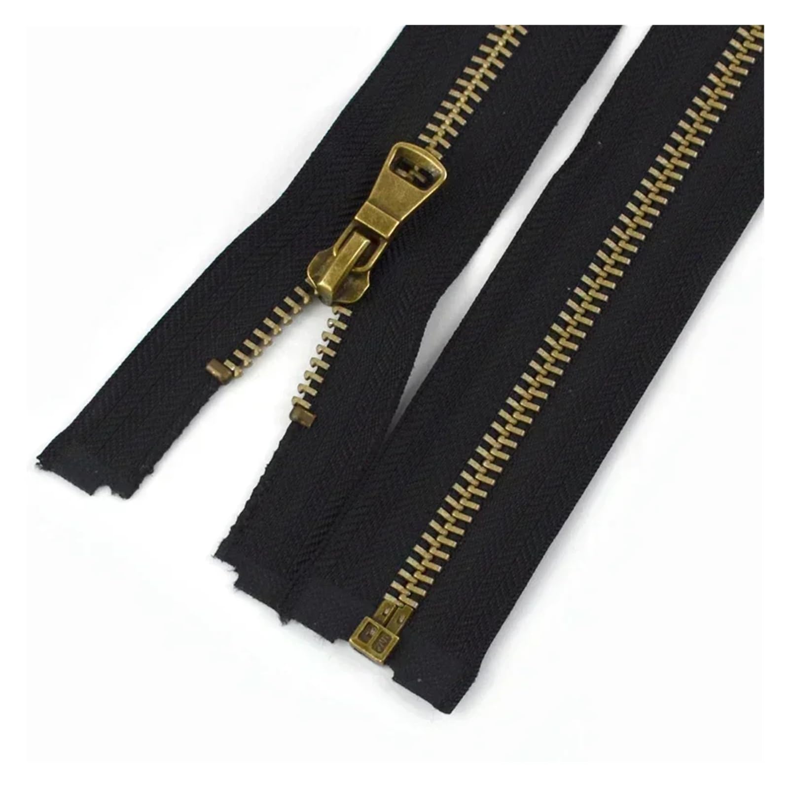 Cremallera Doble Apertura Cremalleras metálicas de bronce, 2-10 Uds., 5#, 40-80cm, cremallera extremo abierto for coser ropa, cremalleras for prendas, chaquetas