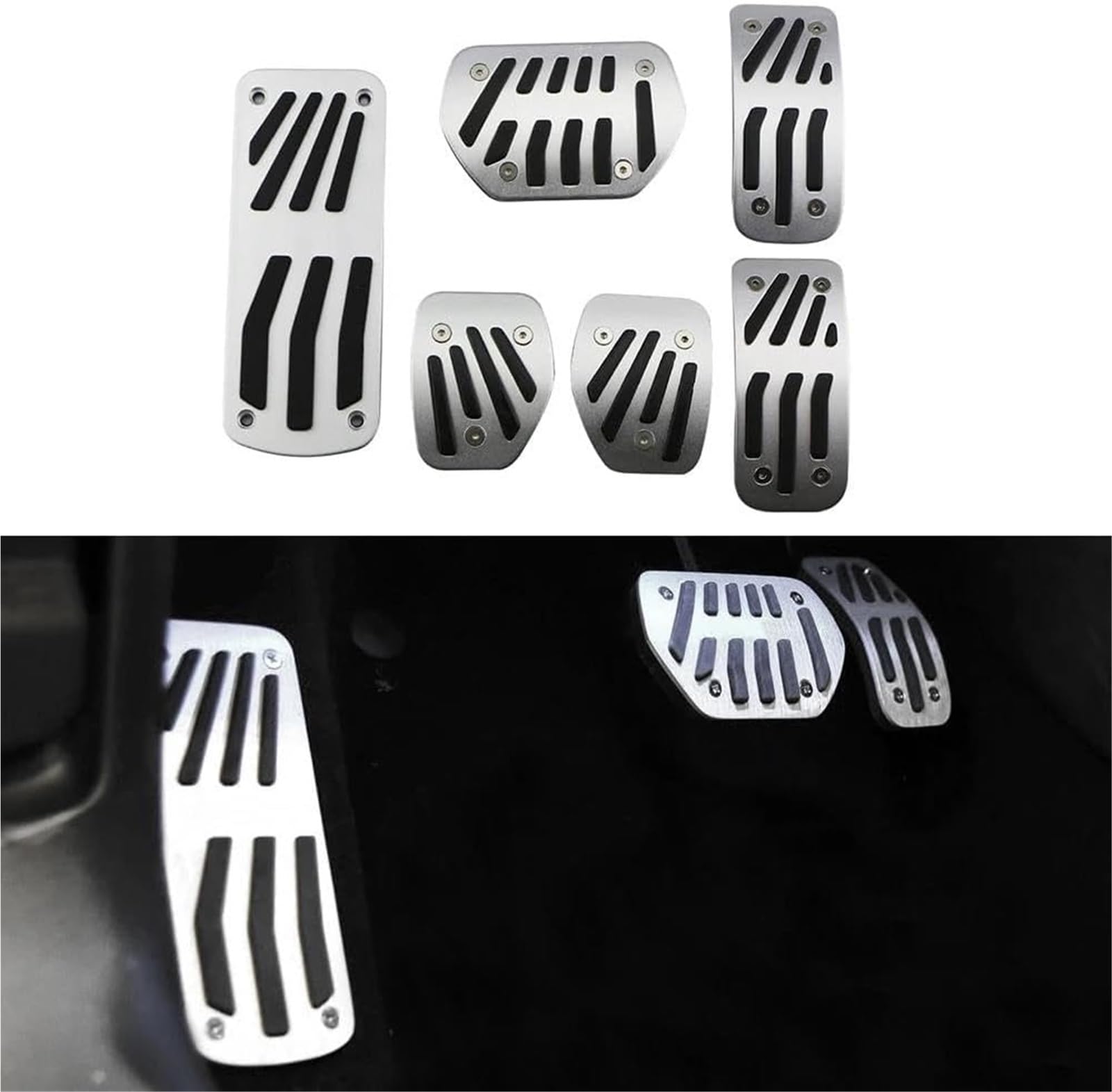 estribos de coche Pedal de freno coche para Peugeot 2008 207 para cc, juego tapas depósito combustible