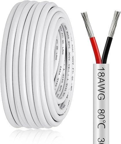 Miniatura 21 de Cable de calibre 18 de 20 pies, 4 conductores, cable eléctrico de 18 AWG, cable de cobre estañado trenzado sin oxígeno 18/4, cable de bajo voltaje