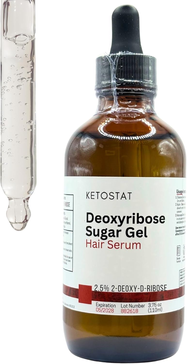 Deoxyribose Sugar Gel 2-Deoxy-d-ribose 2dDR Hair Growth 110ml / 3.75 oz - Backbone of DNA - Stimulate The Formation of New Blood Vessels for Men or Women
