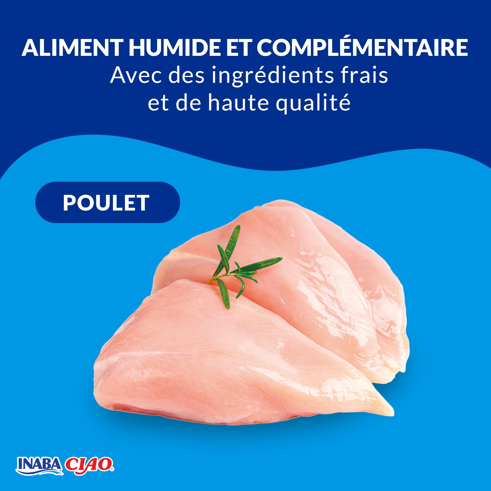 INABA Ciao - Broth Poulet - Friandise pour Chat Humide - Délicieuse et Saine - Sauce - Plat d'accompagnement - Complément Naturel et sans Céréales - Pâtée pour Chat - 1 x 40g