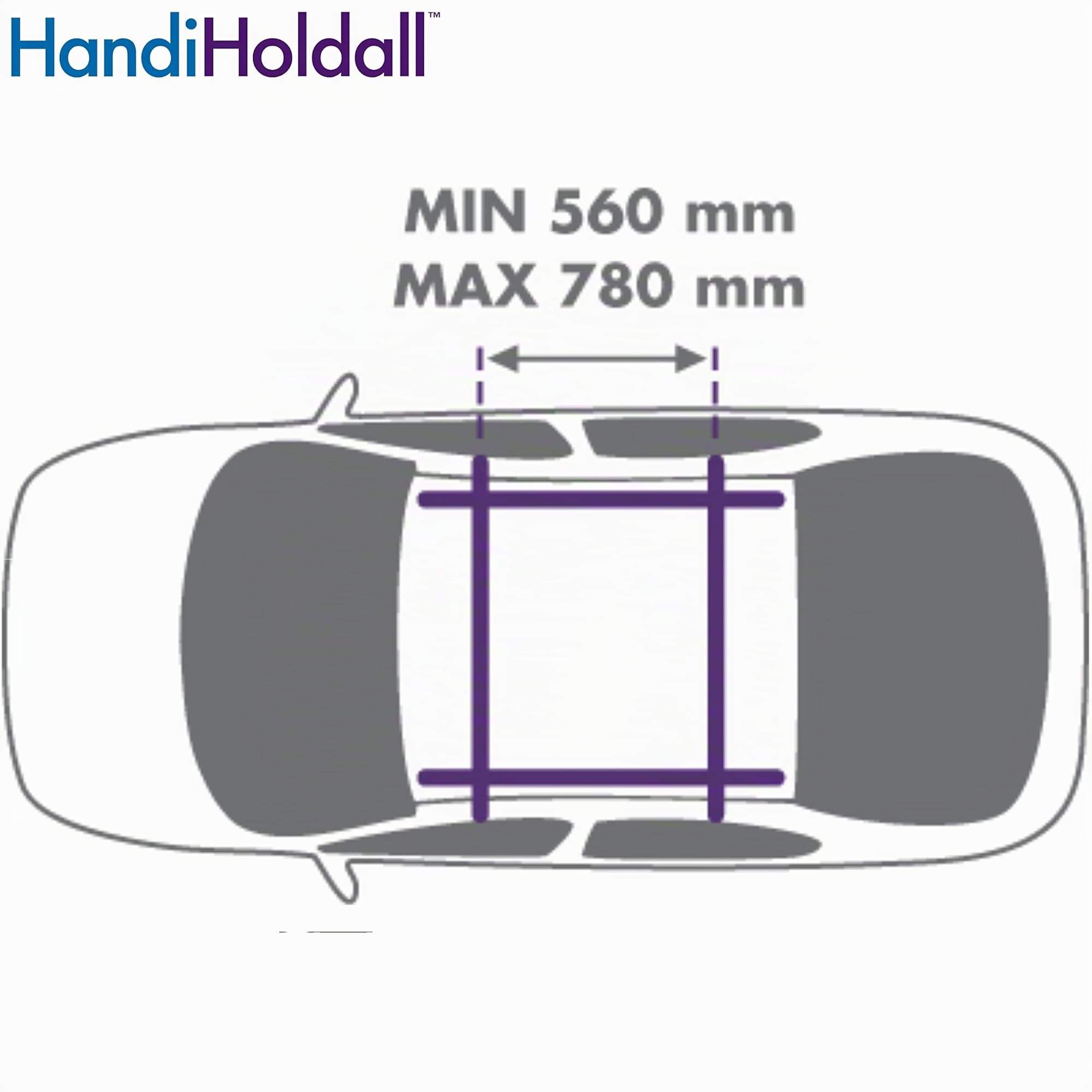 HandiWorld HandiHoldall Groß 330 Liter Weiche Dachbox - Faltbare Wetterfeste Dachtasche mit Festem Boden - Marineblau