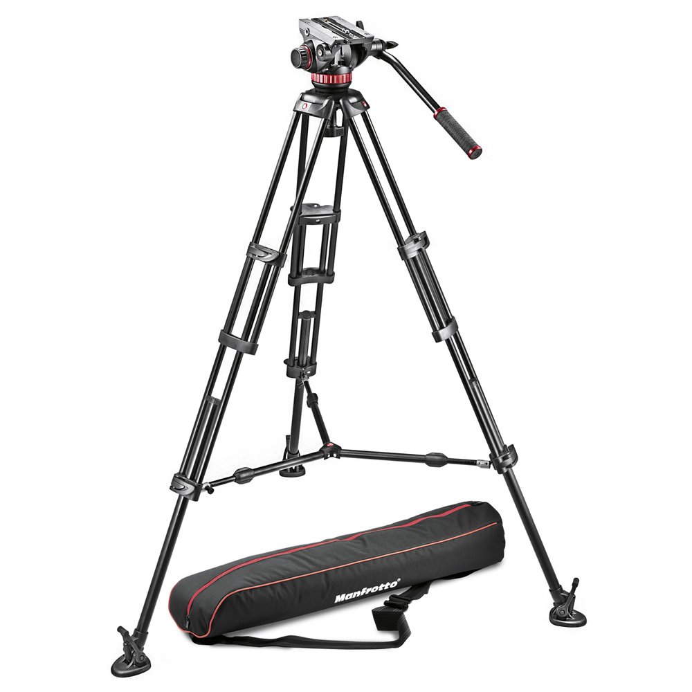Amazon | Manfrotto ビデオキット ツイン3段アルミ MSタイプ MVH502A 