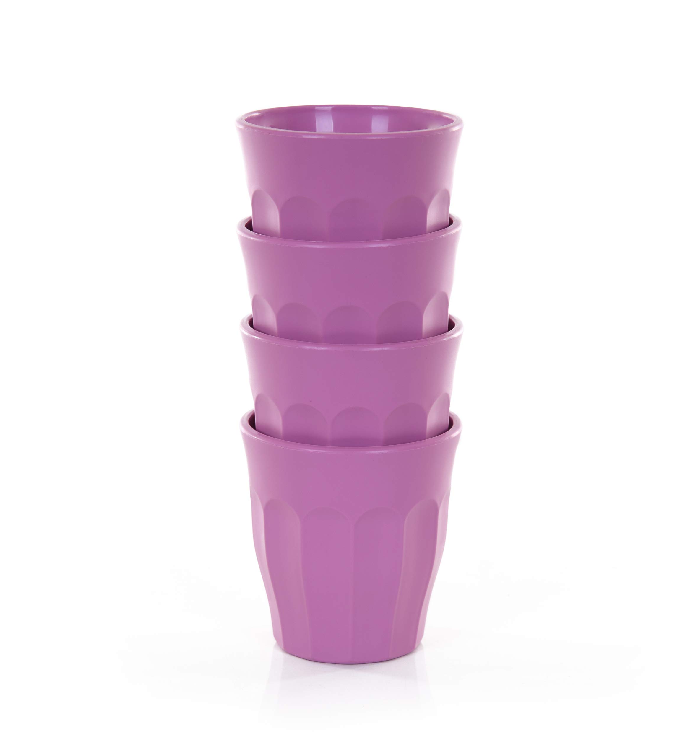 Mintra Home Unbreakable Tumblers & Cups 4pk - Bold Collection (Lavender, 175ml (5oz) Mini, Small & Shot - 3inH x 2.75inW)