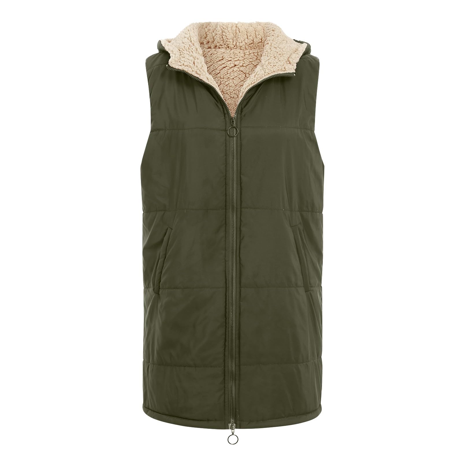 Doudoune sans Manches Femme Capuche, Manteau Femme Hiver Chic Grande Taille Hiver Randonnée Blouson Zipé Doudoune sans Manche Poches Capuche Gilet Extérieure À Courtepointe Blouson Capuche Gilet