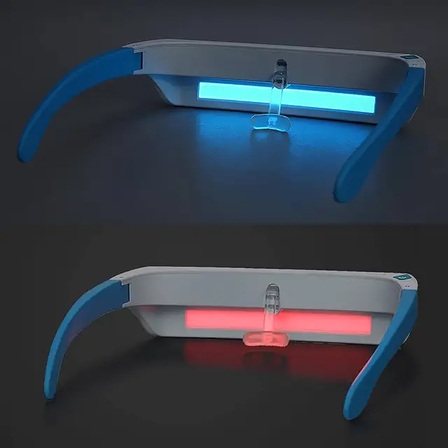Lunettes de luminothérapie rouge et bleue - Améliore sommeil, énergie et santé oculaire