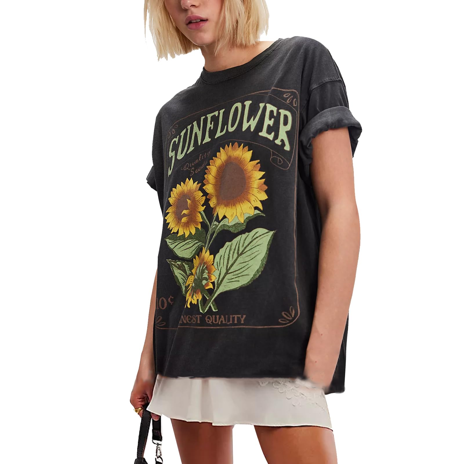 Women Cute Graphic Oversized Tees Fish Lobster Printed Y2K Baggy T Shirts Teen Girls Preppy Vintage Aesthetic Summer Tops