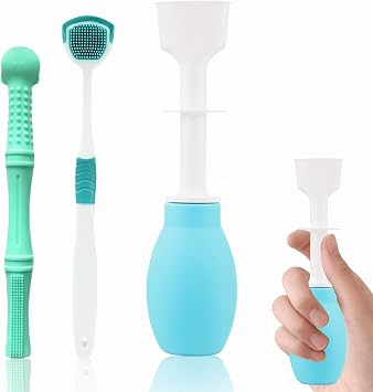Tongue Exerciser,Tongue Suction Exerciser Kit with Massage Brush | Oral Muscle Training Tool for Swallowing & Speech Support | Detachable, Easy to Clean & Strong Suction Ideal for Adults/Elderly